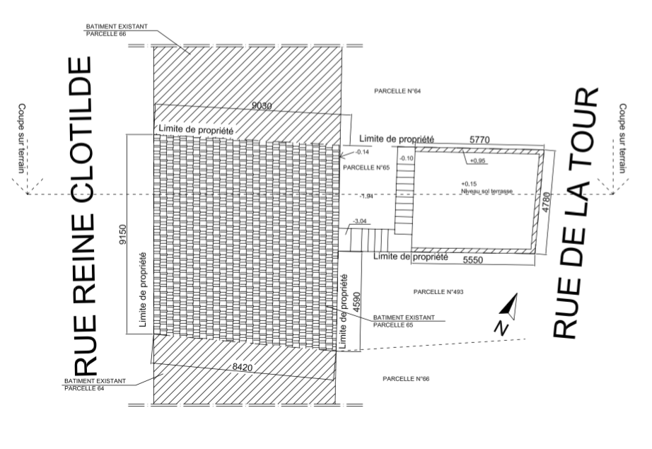 Plan de masse projeté