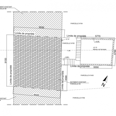 Plan de masse projeté