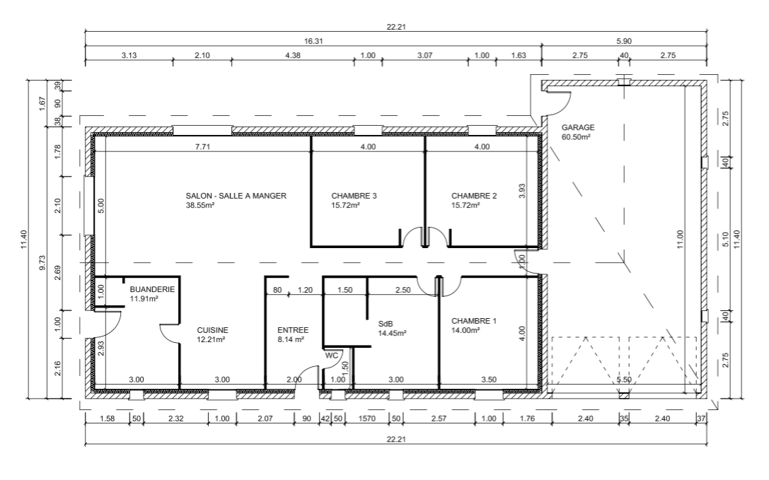 Plan de rez-de-chaussee