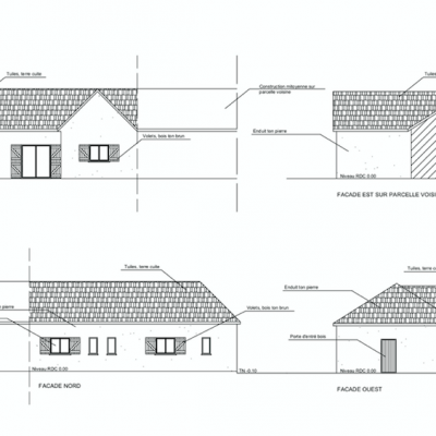 Plan de façade Existant