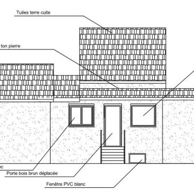 Plan de façades (Ouest) - Projet