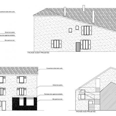 Plans de façades projetées