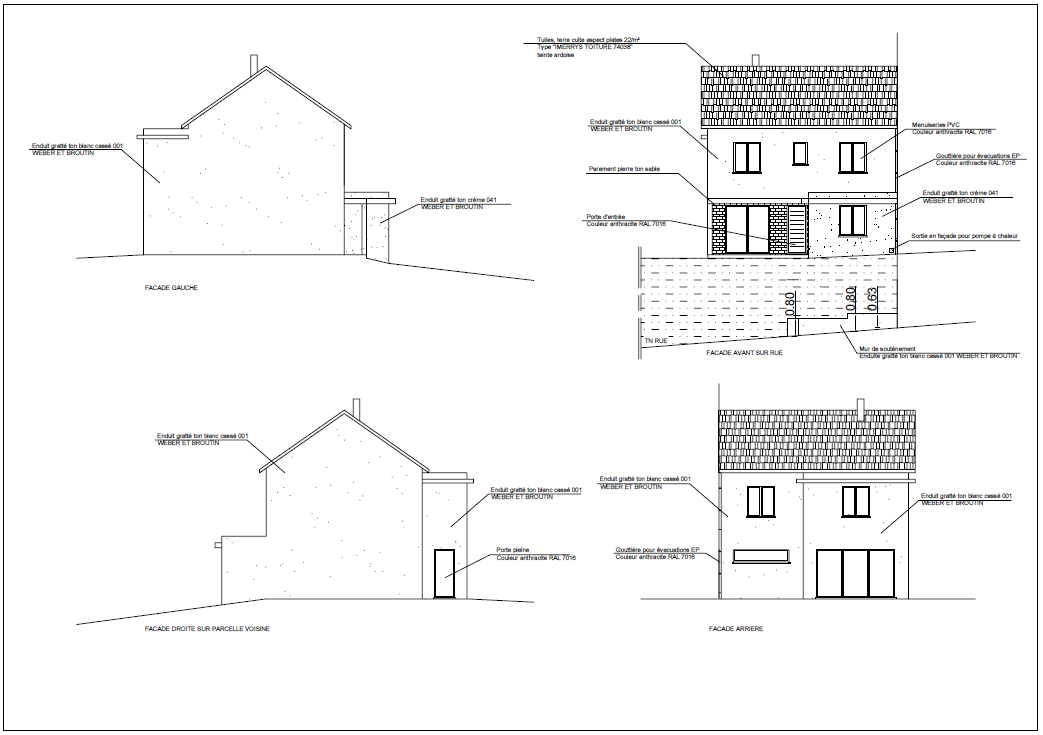 Plans façades